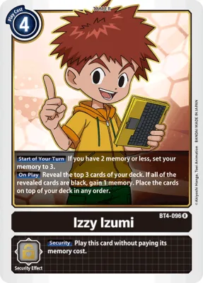 Izzy Izumi, Digimon card BT4-096