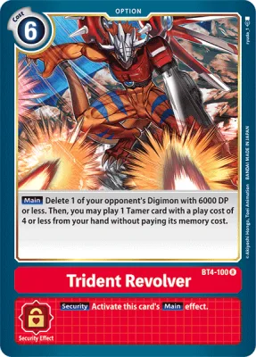 Trident Revolver, Digimon card BT4-100