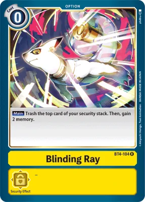 Blinding Ray, Digimon card BT4-104