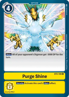 Purge Shine, Digimon card BT4-106