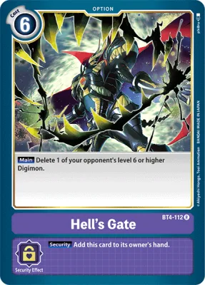 Hell’s Gate, Digimon card BT4-112