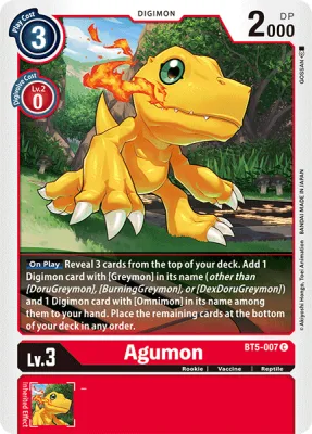 Agumon, Digimon card BT5-007