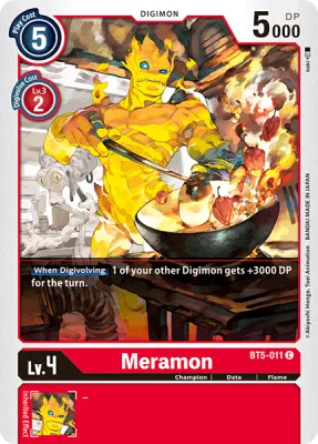 Meramon, Digimon card BT5-011