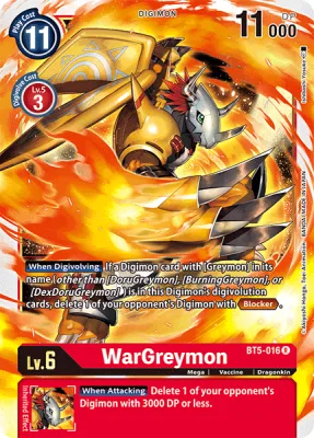 WarGreymon, Digimon card BT5-016