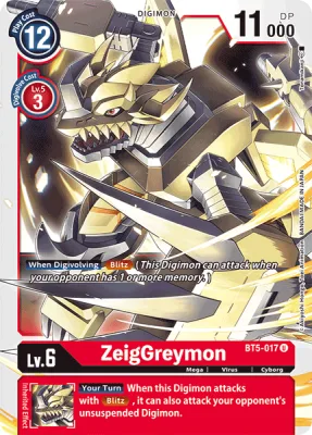 ZeigGreymon, Digimon card BT5-017