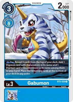 Gabumon, Digimon card BT5-020