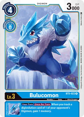 Bulucomon, Digimon card BT5-022