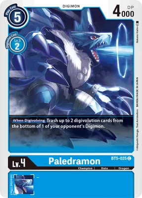 Paledramon, Digimon card BT5-025