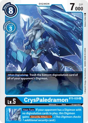 CrysPaledramon, Digimon card BT5-028
