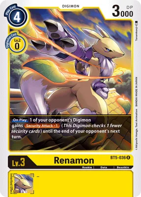 Renamon, Digimon card BT5-036