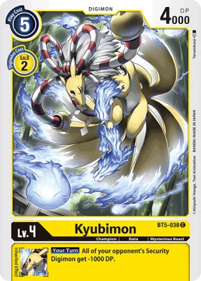 Kyubimon, Digimon card BT5-038