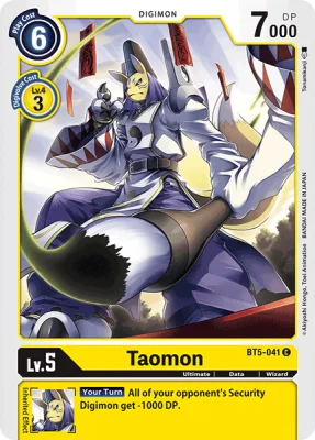 Taomon, Digimon card BT5-041