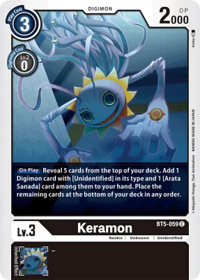 Keramon, Digimon card BT5-059