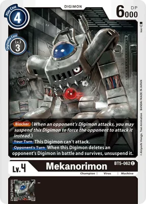 Mekanorimon, Digimon card BT5-062