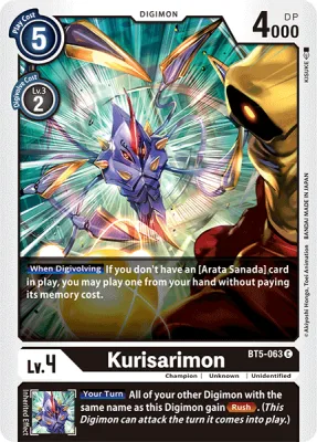 Kurisarimon, Digimon card BT5-063