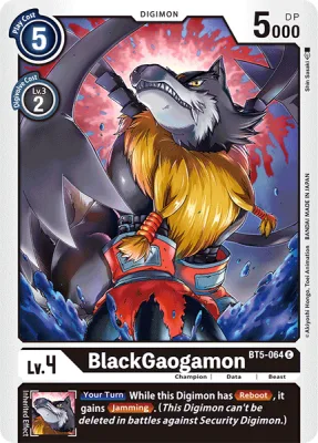 BlackGaogamon, Digimon card BT5-064