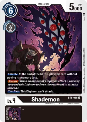 Shademon, Digimon card BT5-065