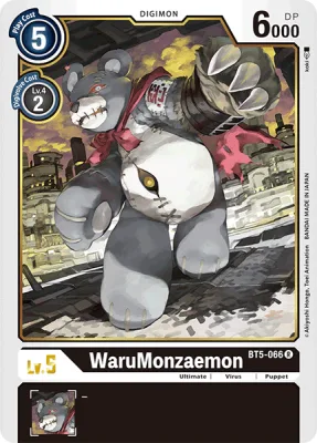 WaruMonzaemon, Digimon card BT5-066