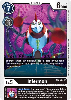 Infermon, Digimon card BT5-067