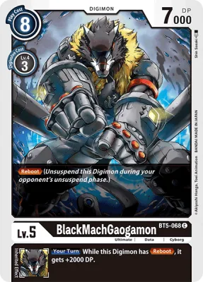 BlackMachGaogamon, Digimon card BT5-068