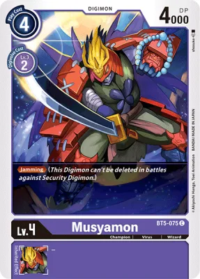 Musyamon, Digimon card BT5-075