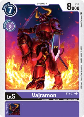 Vajramon, Digimon card BT5-077