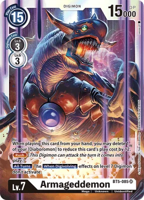 Armageddemon, Digimon card BT5-085
