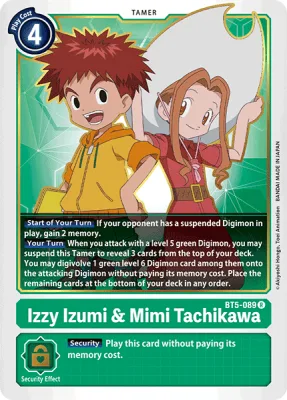 Izzy Izumi & Mimi Tachikawa, Digimon card BT5-089