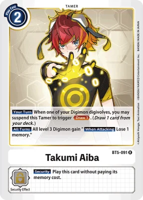 Takumi Aiba, Digimon card BT5-091