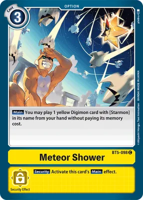 Meteor Shower, Digimon card BT5-098