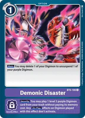 Demonic Disaster, Digimon card BT5-106