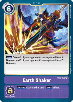 Earth Shaker, Digimon card BT5-108