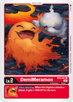 DemiMeramon, Digimon card BT6-001