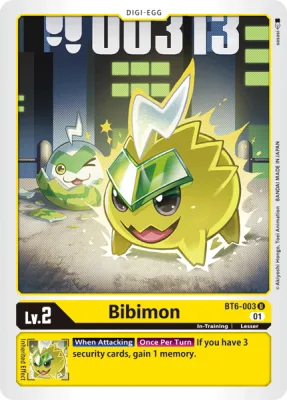 Bibimon, Digimon card BT6-003