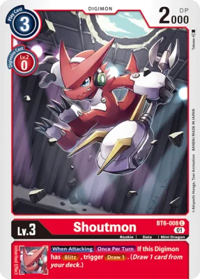 Shoutmon, Digimon card BT6-008