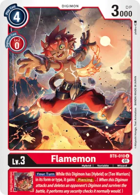Flamemon, Digimon card BT6-010