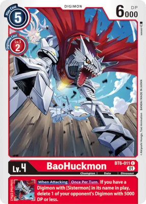 BaoHuckmon, Digimon card BT6-011