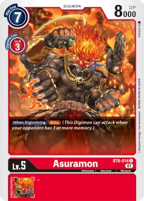 Asuramon, Digimon card BT6-014
