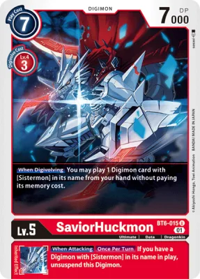 SaviorHuckmon, Digimon card BT6-015