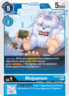Mojyamon, Digimon card BT6-024