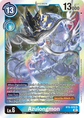 Azulongmon, Digimon card BT6-029