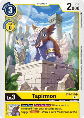 Tapirmon, Digimon card BT6-032