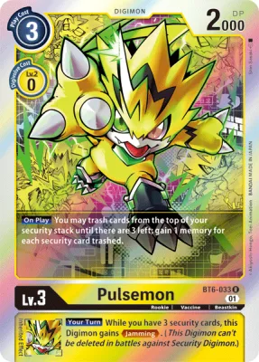 Pulsemon, Digimon card BT6-033