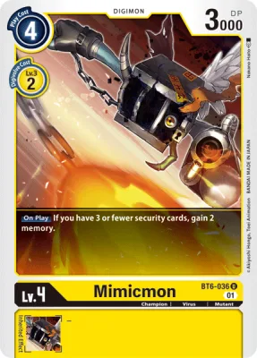 Mimicmon, Digimon card BT6-036