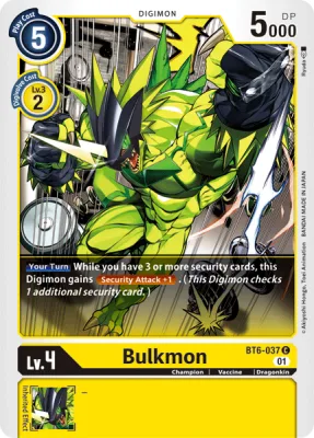 Bulkmon, Digimon card BT6-037