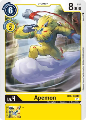 Apemon, Digimon card BT6-038