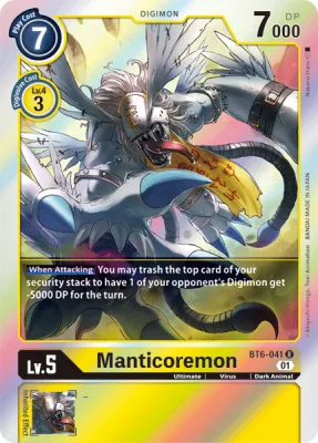 Manticoremon, Digimon card BT6-041