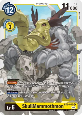 SkullMammothmon, Digimon card BT6-043