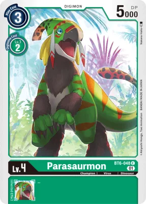 Parasaurmon, Digimon card BT6-048