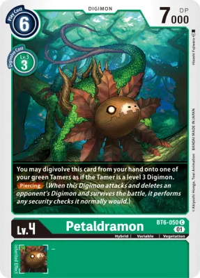 Petaldramon, Digimon card BT6-050